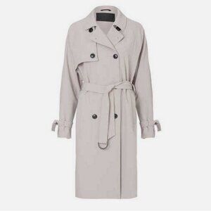 Storm & Marie Haya JA Silver Cloud Light Gray Trench Coat